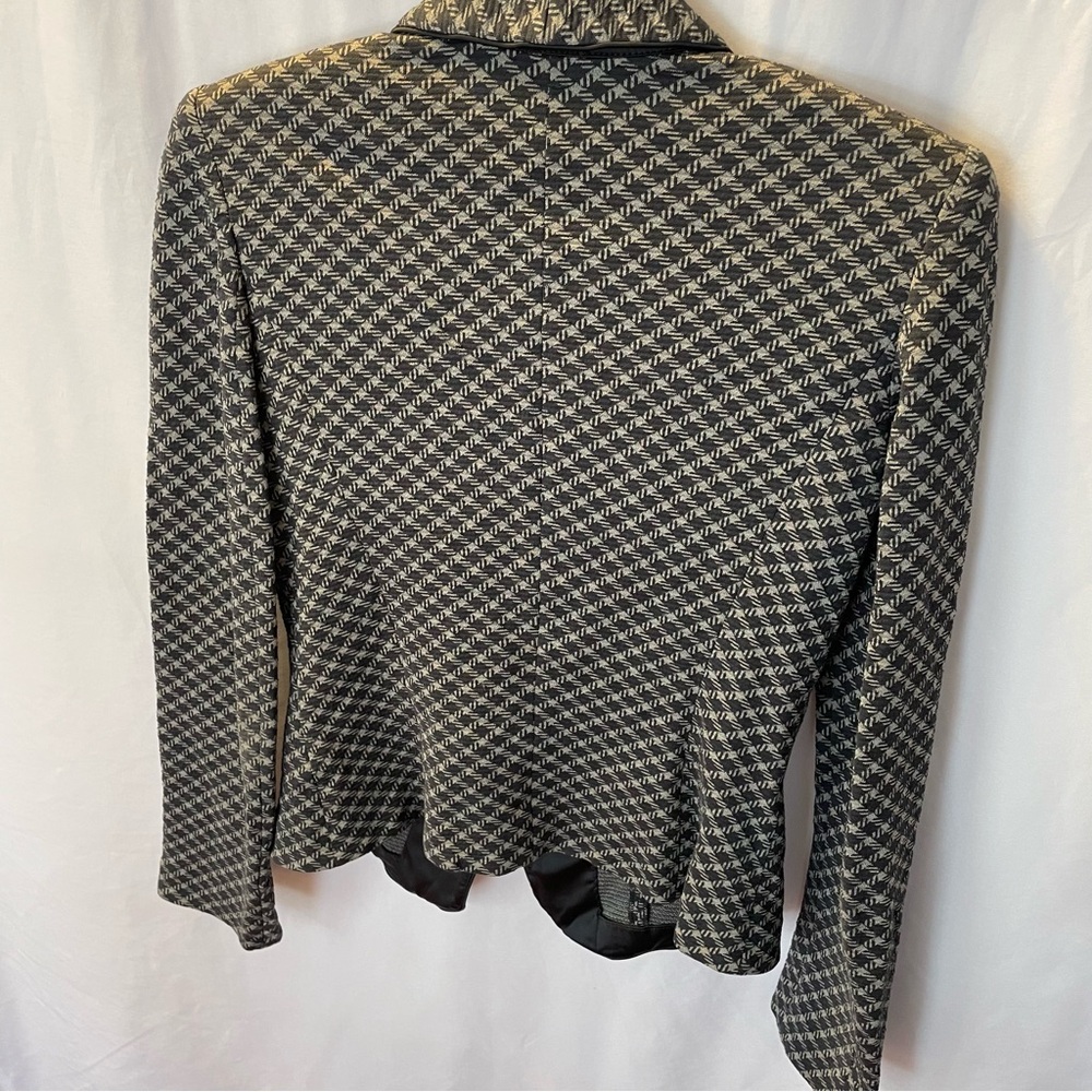 Armani Collezioni Blazer Size 8 Italy Clueless Geometric Office Preppy Academia - Picture 8 of 13